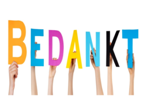 bedankt.